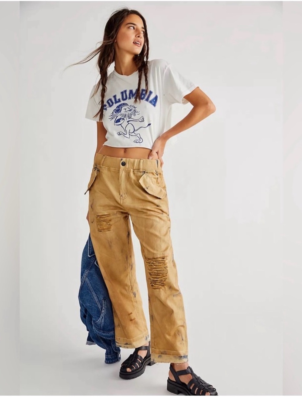 Free people distressed Freddie jeans size xs